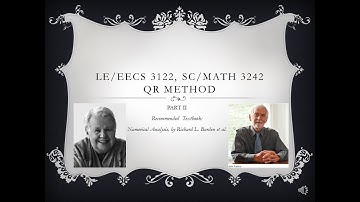 Numerical Analysis II lecture21 QR Method part2