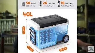 Review - Olixis Portable Car Refrigerator, 42Qt Dual-Zone Electric Cooler For Vehicles Wi