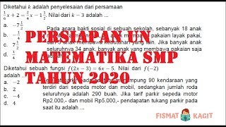 Pembahasan tryout 1 persiapan un matematika 2020 no 11 - 15