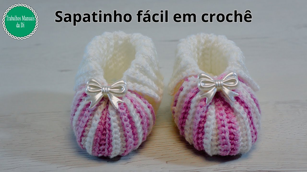 sapatinho de bebe em croche facil