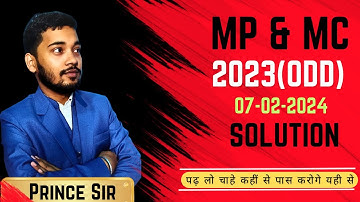 Microcontroller & Microprocessor | 2023 Odd | Mcqs Solution | Prince Sir | Sbte Bihar | Electrical |