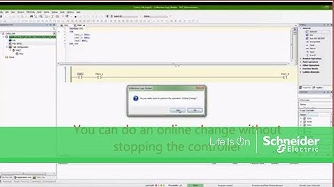 Performing a Ladder Online Change in SoMachine | Schneider Electric Support