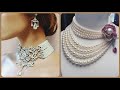 Most stylish different types of pearl and beads choker necklace sets designs