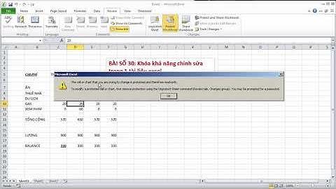 Học EXCEL cơ bản  30 Hướng dẫn đặt mặt khẩu cho 1 trang tài liệu trong excel 2010 480p