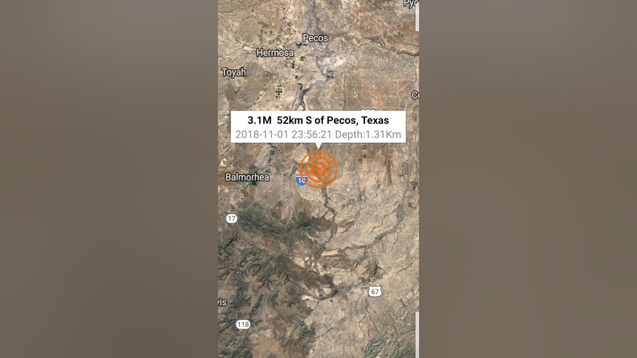 Pecos, Texas Earthquake November 1st, 2018 YouTube