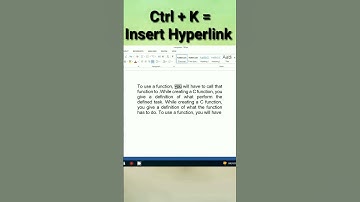 Ctrl + K = Insert Hyperlink⌨️💻#shorts #computer shortcut