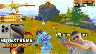 iPhone Me BGMI 120FPS 🔥 No Frame Drop Gameplay!