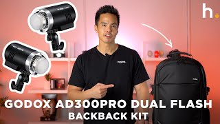 Godox AD300Pro Kit Dual Flashes AD300 Pro with Backpack and Accessories - –  CameraStuff