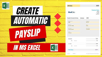 Salary sheet in MS Excel || Automatic payslip in excel | Payroll Management System