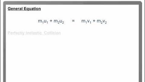Principle of Conservation of Momentum - Summary of the Equations