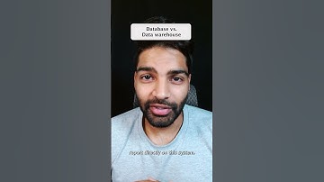 database vs. data warehouse?