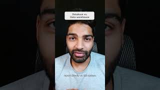 database vs. data warehouse?