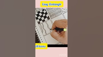 Easy Zentangle pattern #shorts #shortvideo #zentangledesign #zentanglepatterns #pattern #zentangle