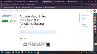 Arcade Hero: Enter the Cloud Run functions Golang #ARC230 #qwiklabs #arcade