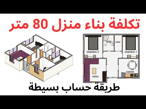 تكلفة بناء منزل 80 متر واجهتين تحديث 2025