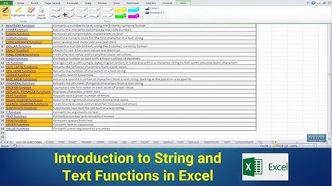 Introduction to String and Text Functions in Excel(LEN, LEFT, RIGHT, UPPER, LOWER, FIND, SEARCH etc)