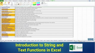 Introduction to String and Text Functions in Excel(LEN, LEFT, RIGHT, UPPER, LOWER, FIND, SEARCH etc)