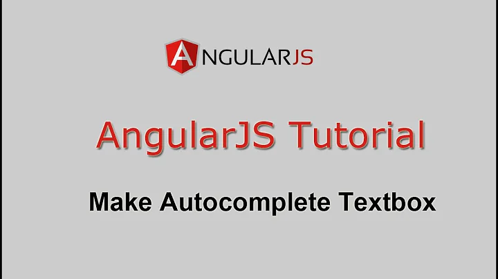 AngularJS Tutorial - Make Autocomplete Textbox