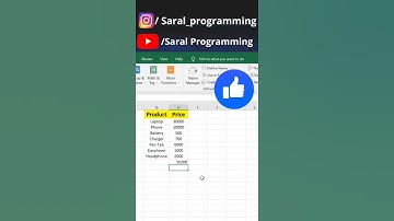 How to set column name(Excel trick) #shorts #saral_programming