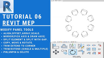 TUTORIAL 06 || REVIT MEP || MODIFY PANEL TOOLS