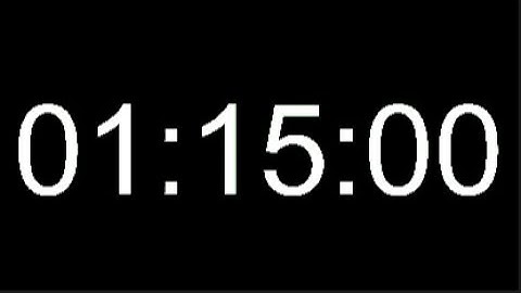 1 Hour 15 Minute Timer - 75 Minute Countdown - 4500 Seconds Alarm