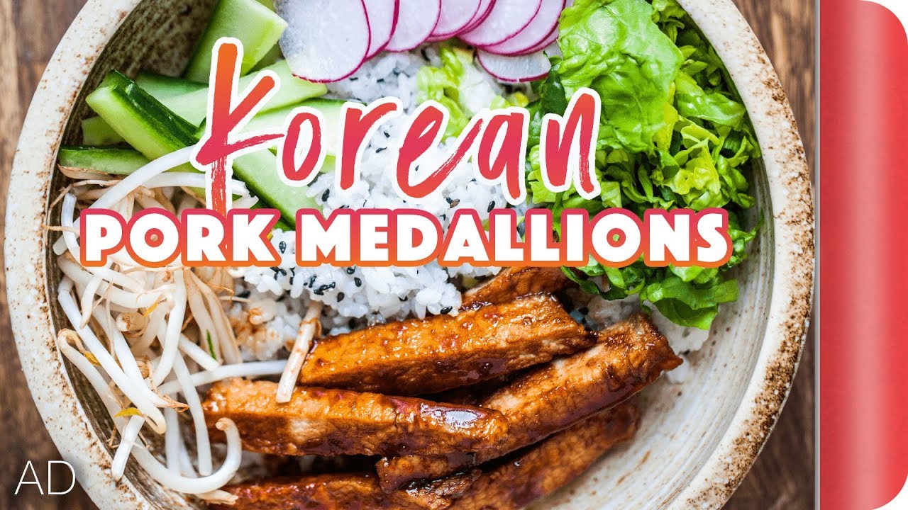 Korean Pork Medallions Rice Bowl Recipe | Sorted Food