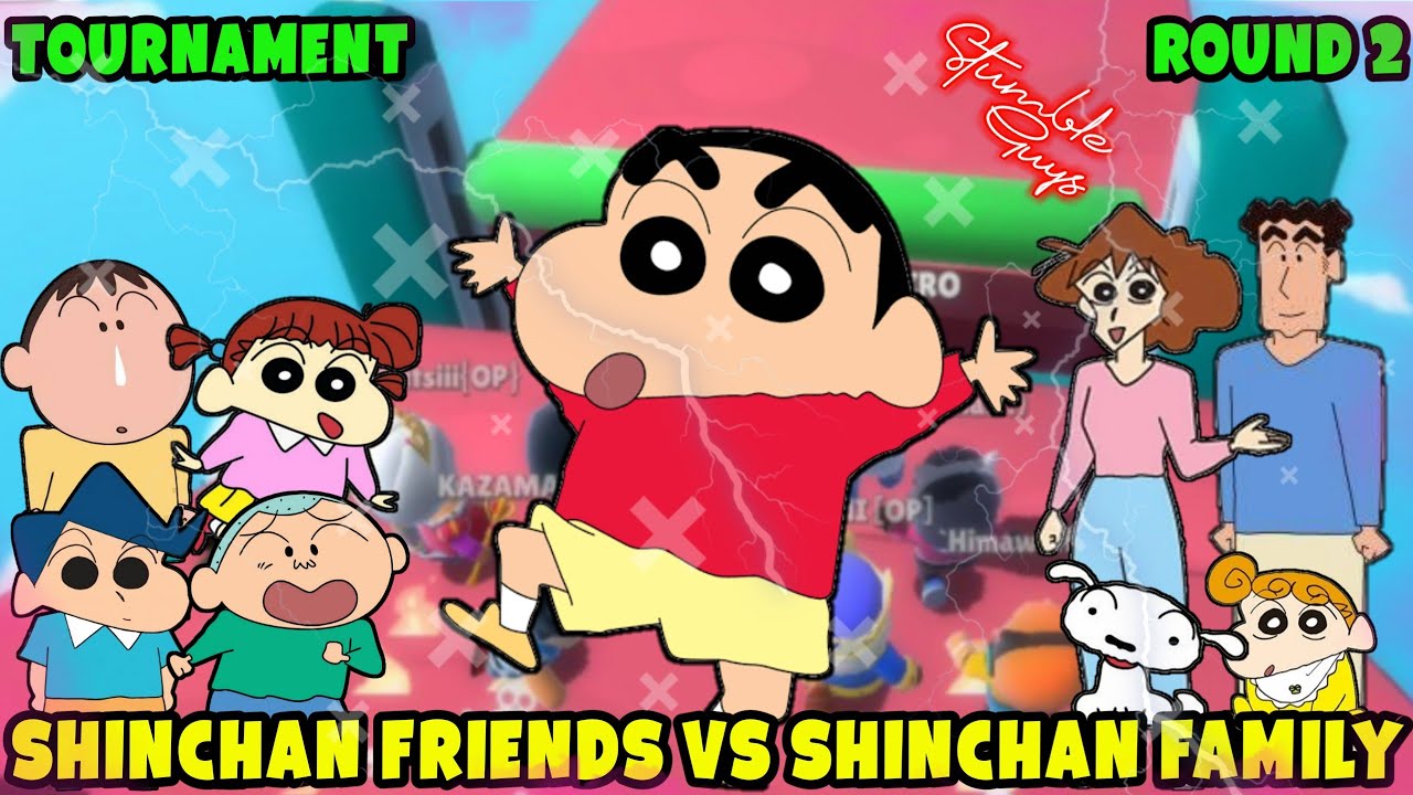 Shinchan friends vs shinchan family in stumble guys tournament 😂 ...