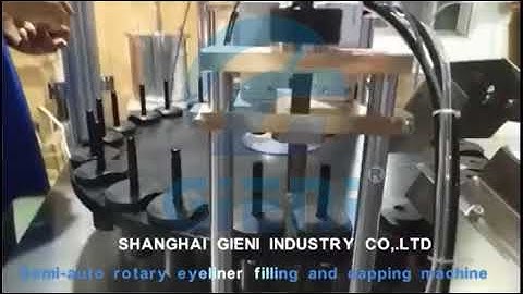 Semi-auto rotary eyeliner filling and capping machine