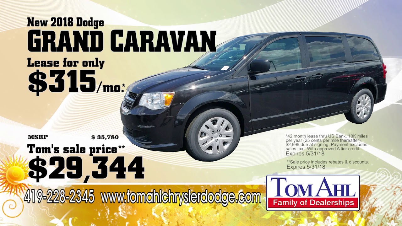 Great Lease Deals on SUV's and Vans at Tom Ahl Chrysler YouTube