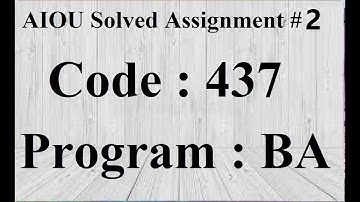 AIOU Code 437 Solved Assignment No 2 Spring 2025 | Baloch Academy
