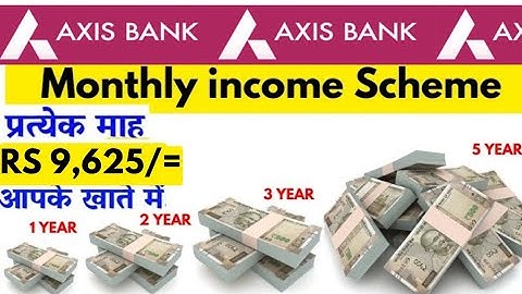 Axis bank Monthly income Scheme | Axis bank monthly payout scheme interest rate 2025