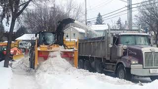 Snow Removal Road Work With John Deere, CAT, Larue, Kubota, and Prinoth #oddlysatisfying