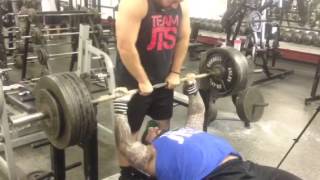Brandon Lilly 545 Bench, Liftime PR @ 300 lbs