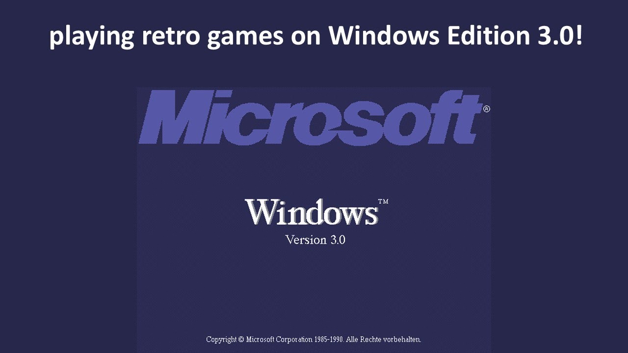 playing retro games on Windows Edition 3.0!