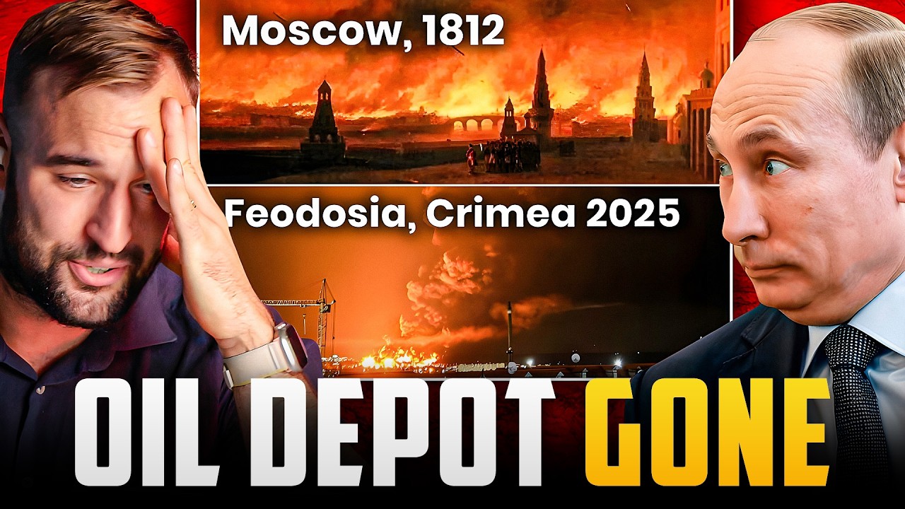 Самый большой огненный шар в истории этой войны — Феодосийская нефтебаза, Крым