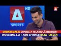 Shoaibmalik shares a hilarious incident involving leftarm spinner razahassan