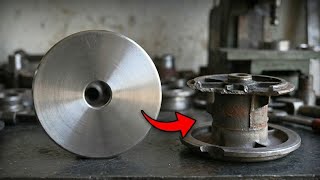 Impossible turbo pulley repair see how a smart latheworker repaired it 