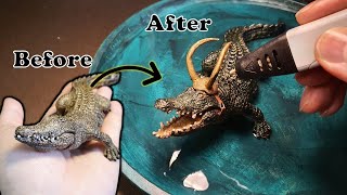 3D펜으로 피규어 커스텀 하는 방법 / How to make crocodile LOKI  diorama [3D펜 순한맛]