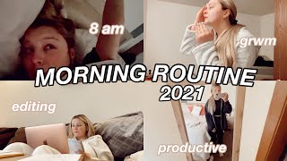 *PRODUCTIVE* MORNING ROUTINE 2021 | RELAXING + PRODUCTIVE