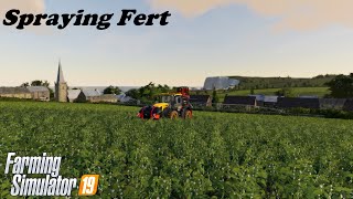Fs19 Spraying Fert - JCB Fastrac 4220