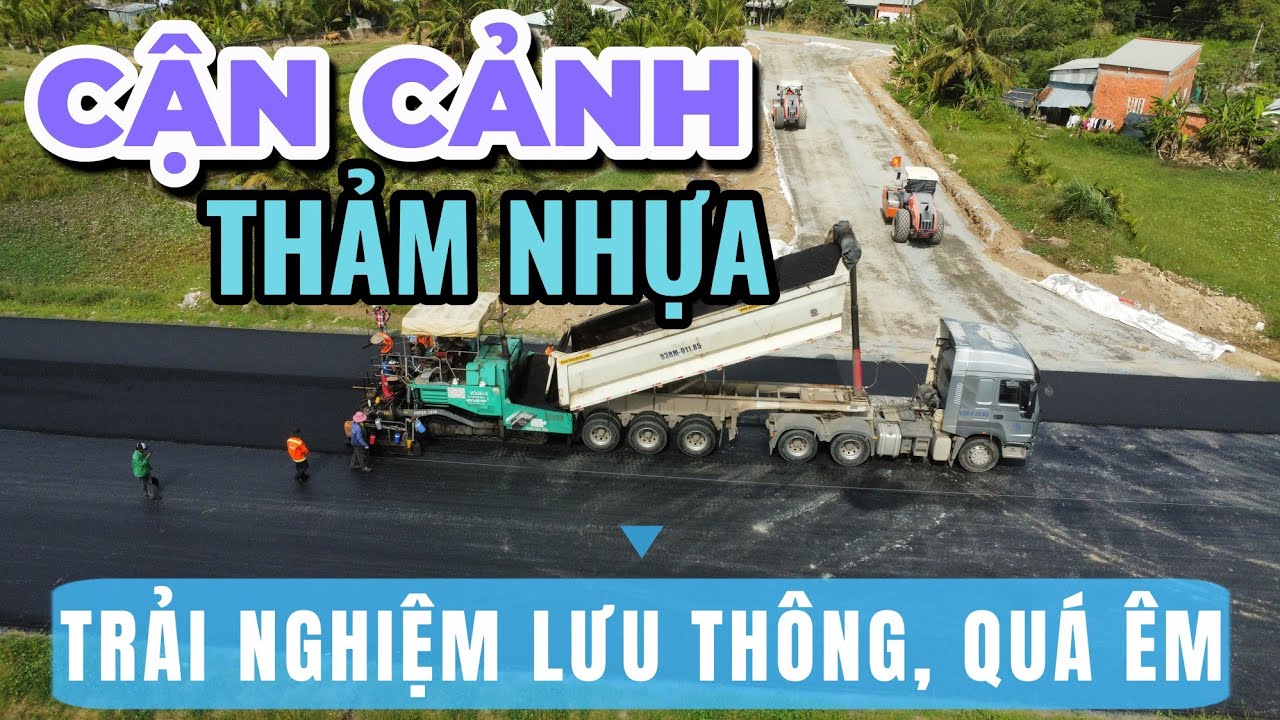 Мост Дай Нгай 1: вид на асфальтовое покрытие крупным планом, первая поездка на автомобиле по подъ...