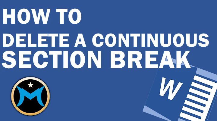 How to a Continuous Section Break