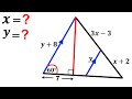 Can you solve for x and y  fun geometry problem  math maths  geometry