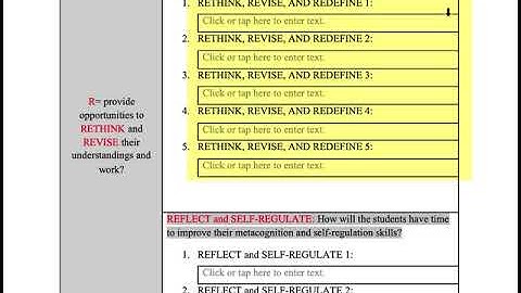 UbD Stage #3 Template Overview