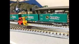 スーパーキッズランド本店で買ってきたトミックス JR貨車 コキ106形(後期型・ヤマト運輸コンテナ付) を走らせてみた