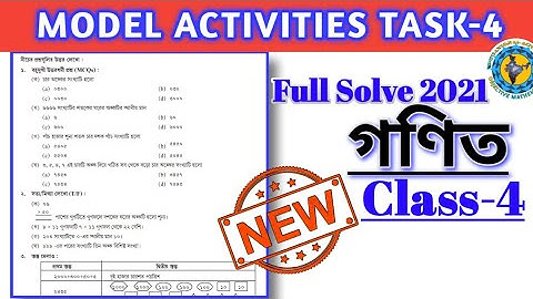 Class-4 math (গণিত) Model Activity Task part-4 (NEW) Full Solve WBBSE Educational Activities Bengali