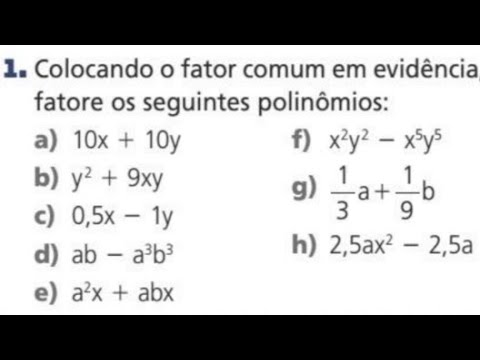 Fatorando expressões algébricas com mais de um fator comum - Planos de aula  - 9º ano