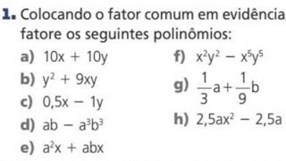 Fatorando expressões algébricas com mais de um fator comum - Planos de aula  - 9º ano