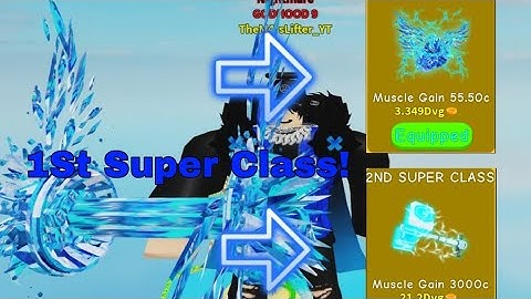 Getting 1St super class!🍀😁 In Lifting Simulator 👊💪