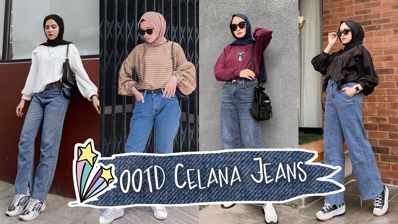 OOTD Celana Jeans Hijab 